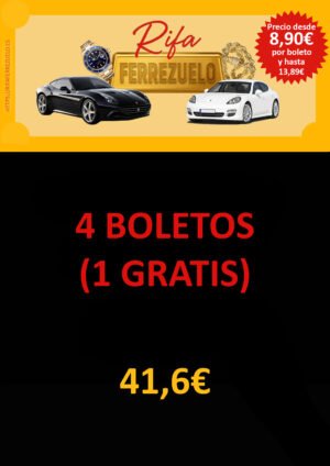 3 Boletos + 1 GRATIS